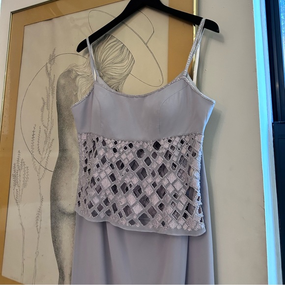 vintage y2k two piece purple beaded maxi prom dress lavender vintage formal - Picture 8 of 13